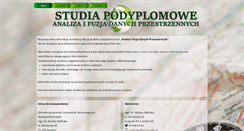 Desktop Screenshot of gis.wi.zut.edu.pl